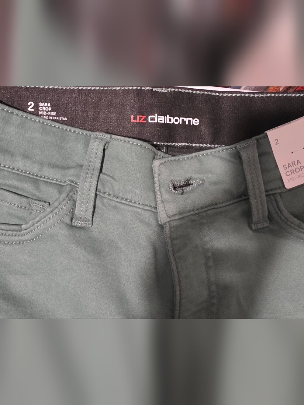 LIZ Claiborne Green Skirt with Belt Loop